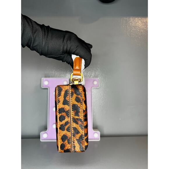 Brandon Blackwood Slim Trunk in Leopard Ponyhair with Brass Hardware - Picture 15 of 15